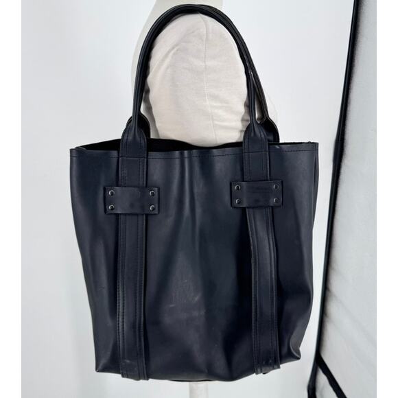 Stephane Verdino Bag Paris Black PVC Tote Faux Leather - Picture 2 of 8